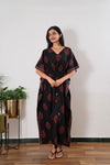 Onyx fern cotton kaftan