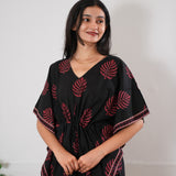 Onyx fern cotton kaftan