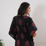 Onyx fern cotton kaftan