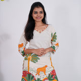 Tiger printed cotton co-ords set