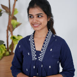 Royal blue cotton co-ords set