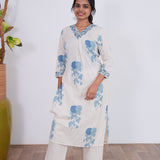 Blue roses cotton co-ords set