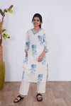 Blue roses cotton co-ords set
