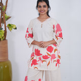 Pink tulip cotton co-ords set