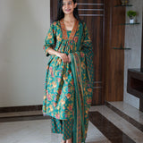 Emerald cotton suit set