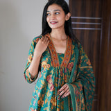 Emerald cotton suit set