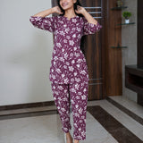 Rose gold cotton lounge-sleep wear