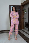 Blush pink cotton lounge-sleep wear