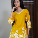 Mustard floral co-ord set
