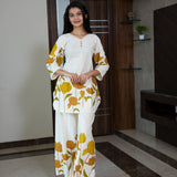 Mustard tulips cotton co-ords set