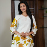 Mustard tulips cotton co-ords set