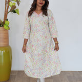Yellow garden cotton kurti