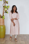 Powder pink viscose kurti