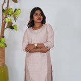 Powder pink viscose kurti