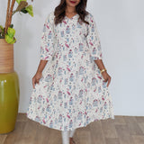 Pink bird cotton kurti