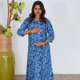 Royal blue maternity nursing wear