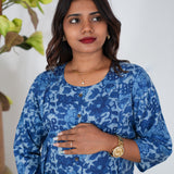 Royal blue maternity nursing wear