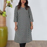 Nadhi ajrakh cotton kurti