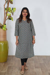 Nadhi ajrakh cotton kurti