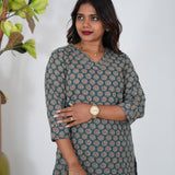 Nadhi ajrakh cotton kurti