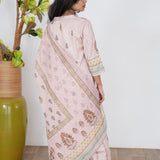 Powder pink cotton suit set