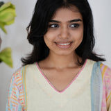 Butter yellow cotton suit set