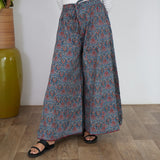 Indigo printed cotton palazzo
