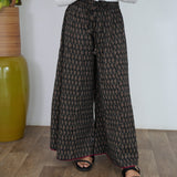 Black printed cotton palazzo