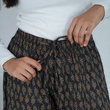 Black printed cotton palazzo