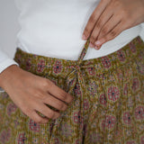 Mustard with red printed cotton palazzo
