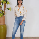 Mustard tulip cotton shirt