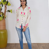 Pink tulip cotton shirt