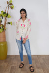 Pink tulip cotton shirt