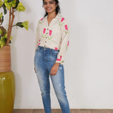 Pink tulip cotton shirt