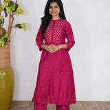 Fuschia viscose co-ord set