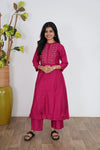 Fuschia viscose co-ord set