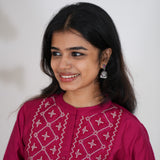Fuschia viscose co-ord set