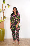 Black tulips cotton comfies