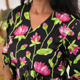 Black tulips cotton comfies