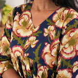Navy carnation cotton comfies