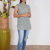 Jade cotton short kurti (attached sleeves)