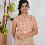 Marigold cotton short kurti (attached sleeves)