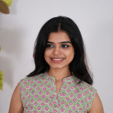 Thyme cotton short kurti (attached sleeves)