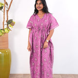 Purple cotton kaftan