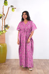 Purple cotton kaftan