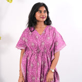 Purple cotton kaftan