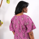 Purple cotton kaftan