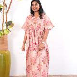 Mauve cotton kaftan