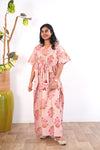 Mauve cotton kaftan