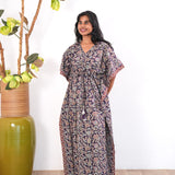 Violet cotton kaftan